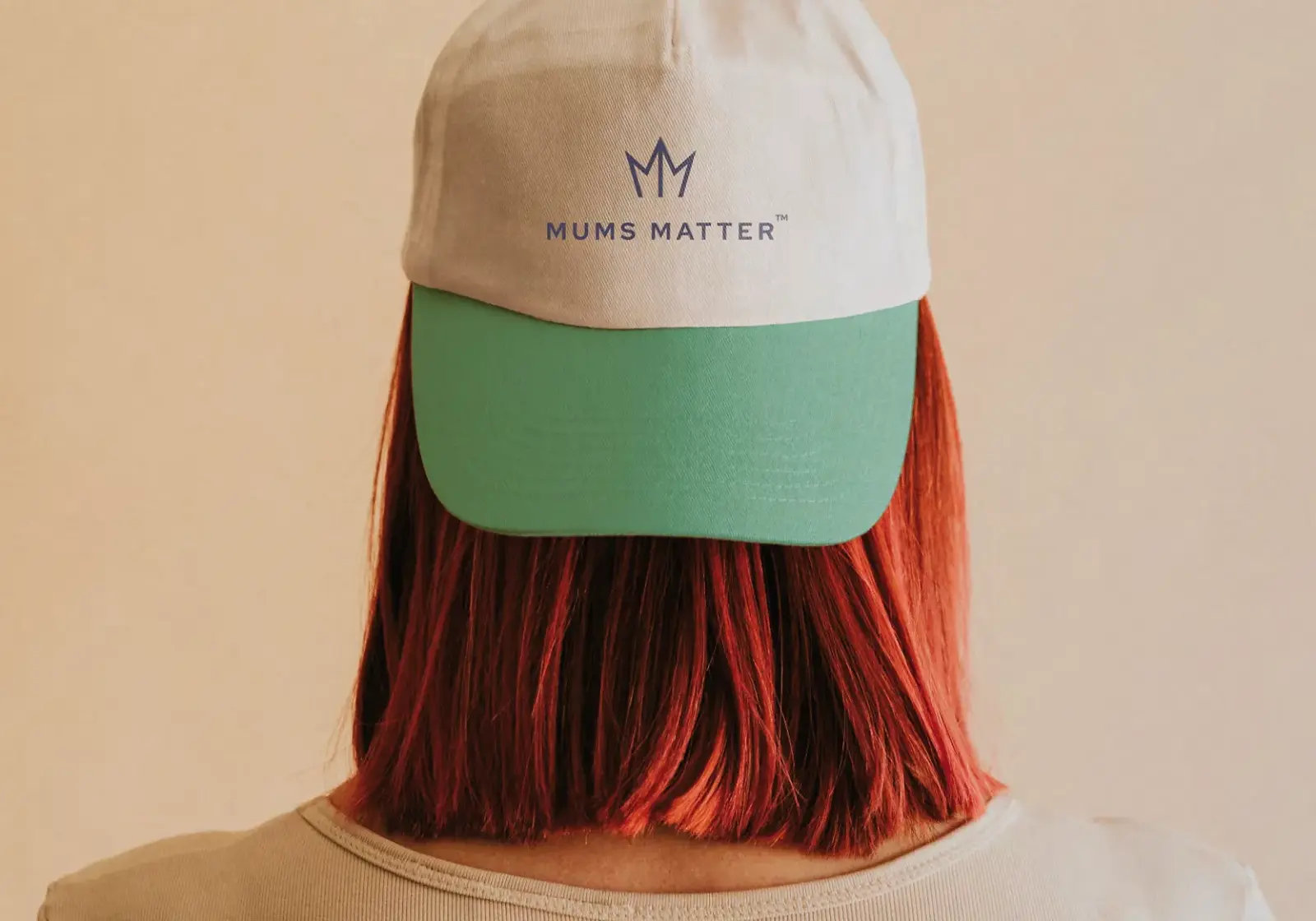 Mums Matter cap worn from behind
